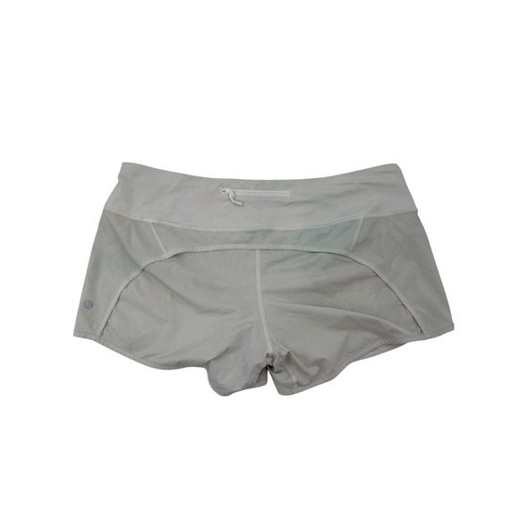 Lululemon Speed Up Shorts Women Size 12 Light Gray Running Athletic - Picture 3 of 4